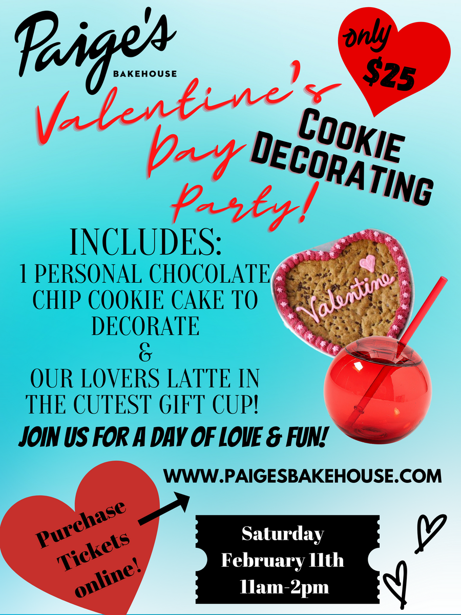 VDay Cookie Decorating Party! Paige's Bakehouse