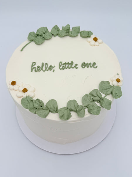 Hello, Little One Buttercream Cake