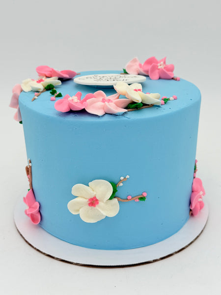 Cherry Blossom Buttercream Cake