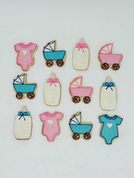 Pink & Blue Baby Cookies