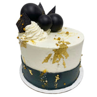 Midnight & Gold Buttercream Cake