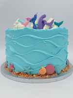 Mermaid Waves Buttercream Cake