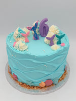 Mermaid Waves Buttercream Cake