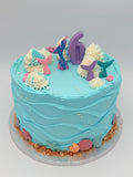 Mermaid Waves Buttercream Cake