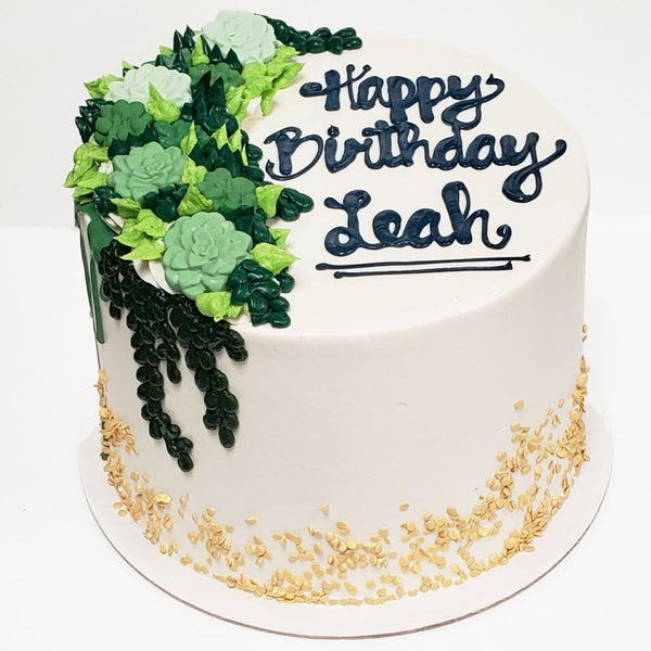 birthday cake succulent cake Succulent Buttercream Cake – Paige's Bakehouse