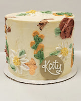 Painted Floral Buttercream Cake