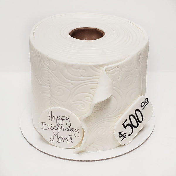 Toilet Paper Fondant Cake